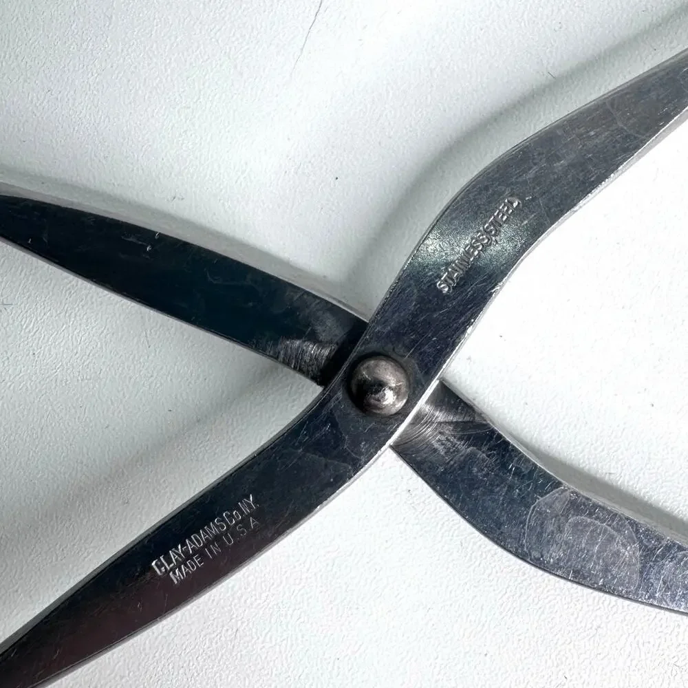 VTG Clay Adams Stainless Kitchen Utensil Salad Grabber Gripper Tongs USA